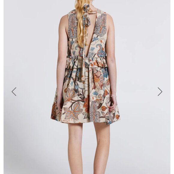 Karen Walker Mini Cordyline Linen Dress Size 6 - Picture 5 of 6